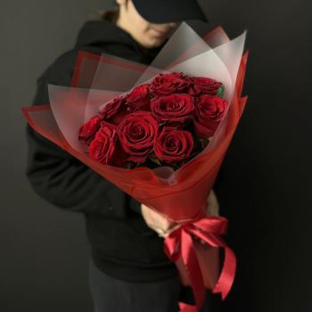 Букеты из красных роз 40 см (Эквадор) код товара  203196