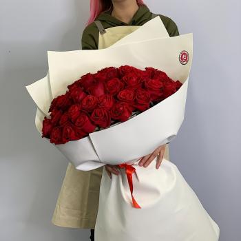 Букеты из красных роз 40 см (Эквадор) код товара  203196
