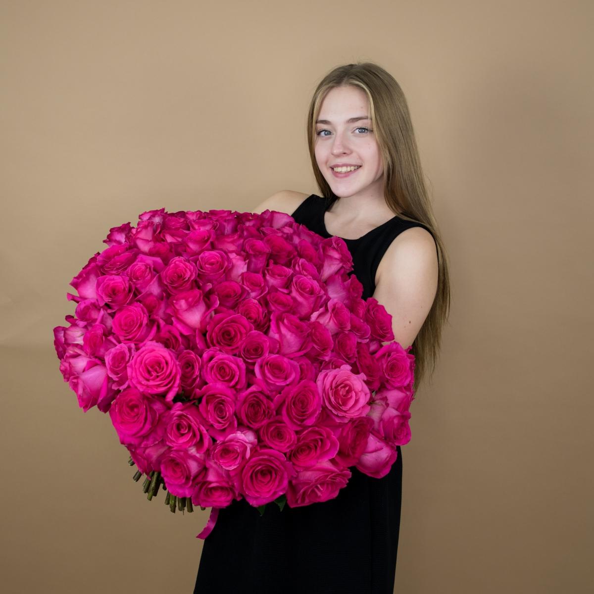 Букет из розовых роз 75 шт. (40 см) articul  95403