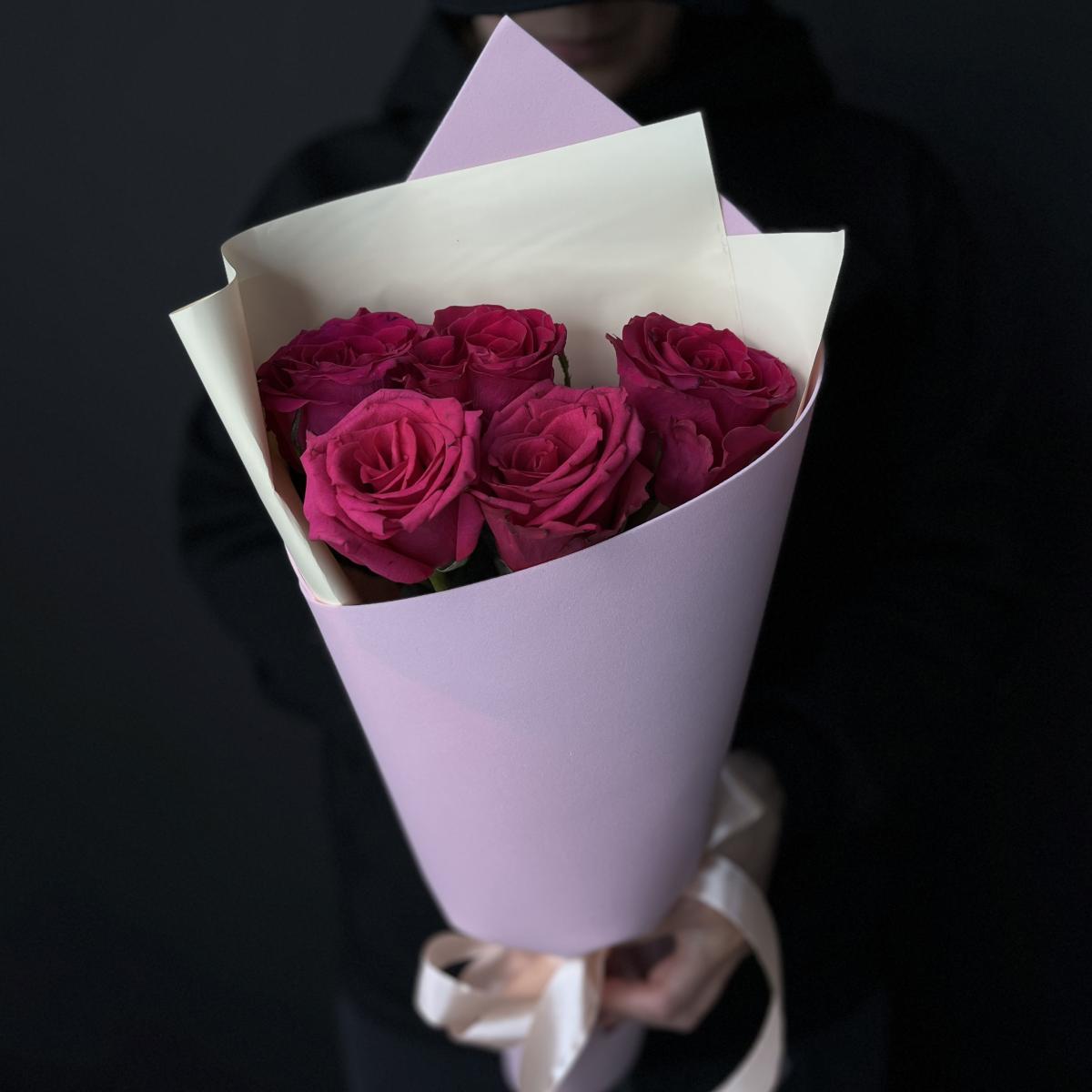 Букеты из розовых роз 40 см (Эквадор) №  95934