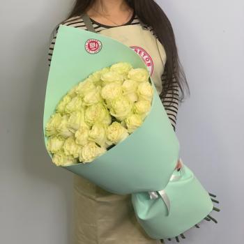 Букет из белых роз 21 шт 40 см (Эквадор) (код: 128856)