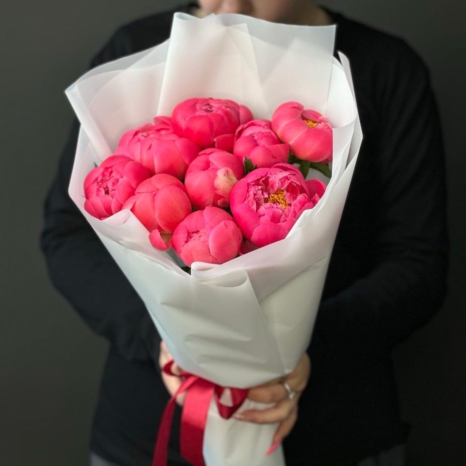 Букет с пионами 9 шт (Артикул: 175230)